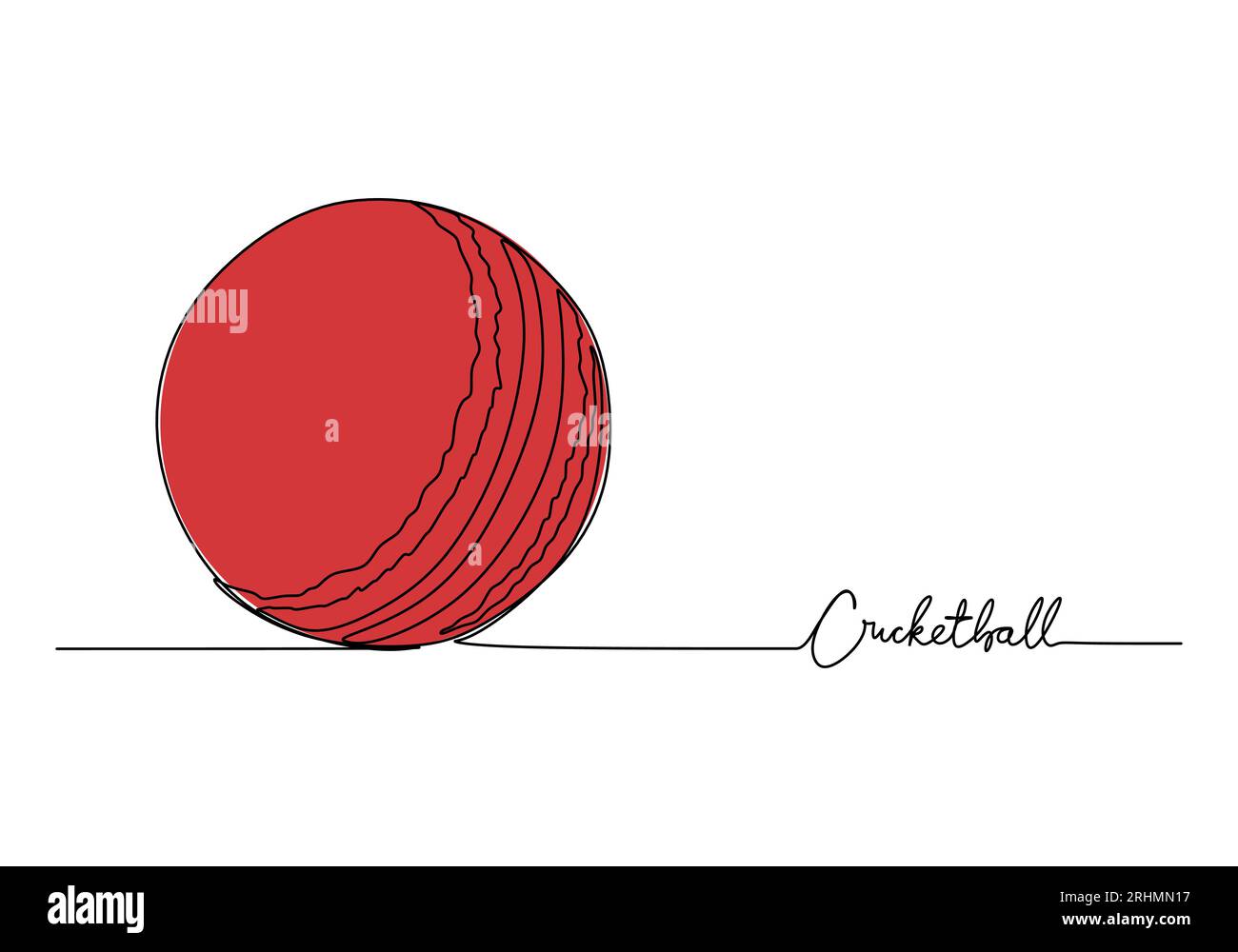 Kids Drawing Cartoon Vector Illustration Cricket Ball Isolated In Doodle  Style Stock Illustration - Download Image Now - iStock