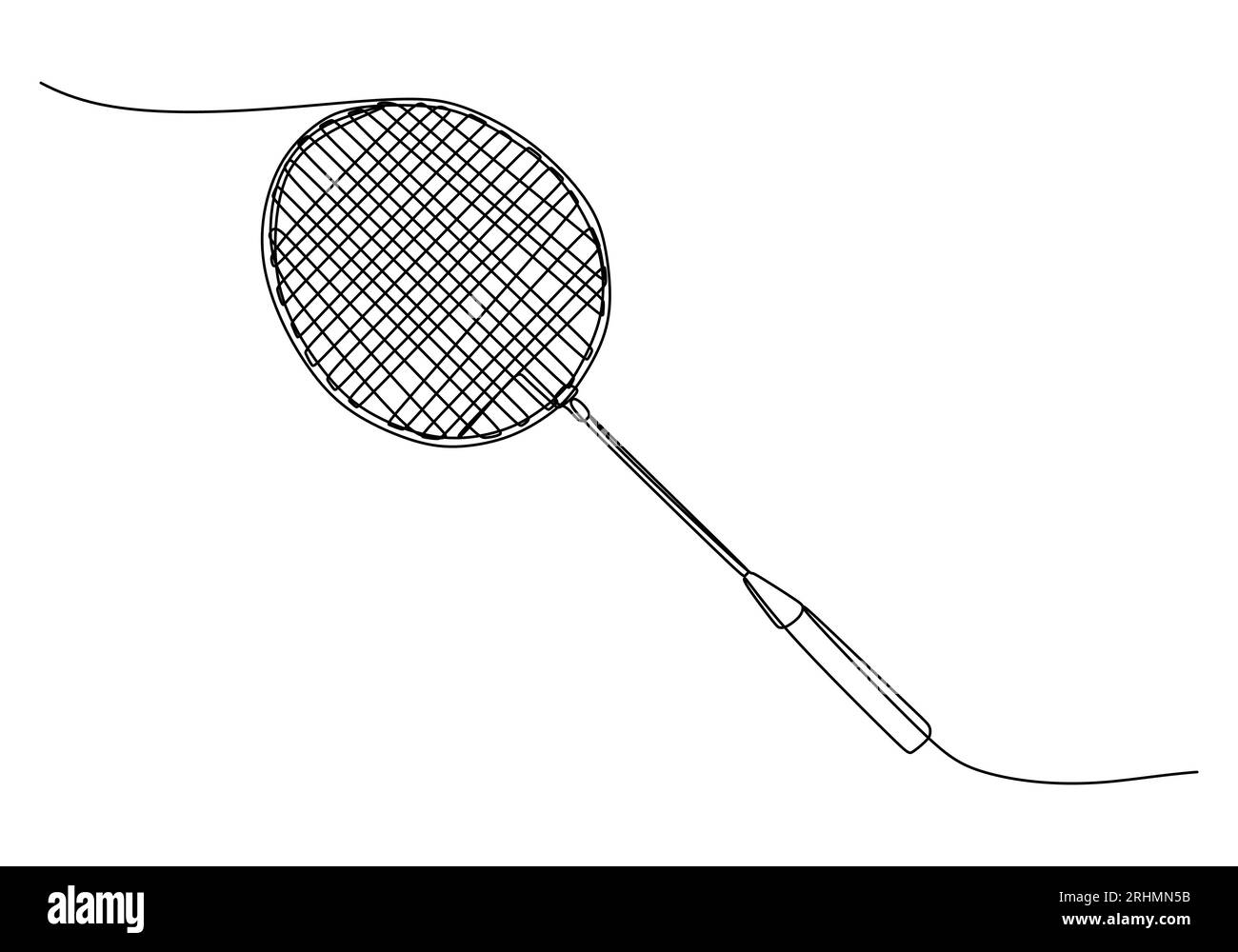 Badminton racket Black and White Stock Photos & Images Alamy