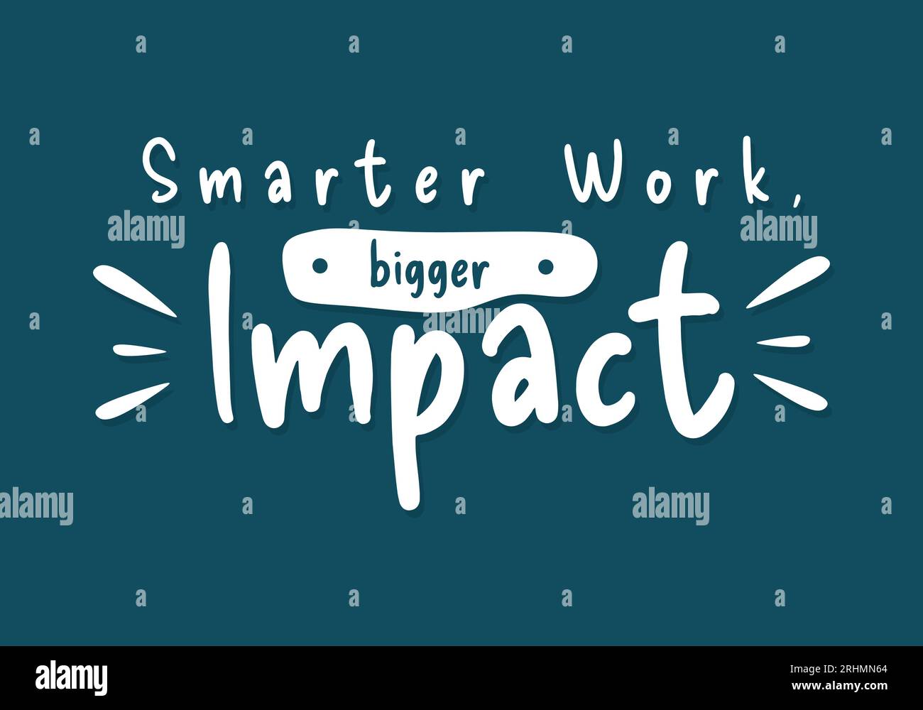 Smarter work bigger impact for work job banner poster background Stock