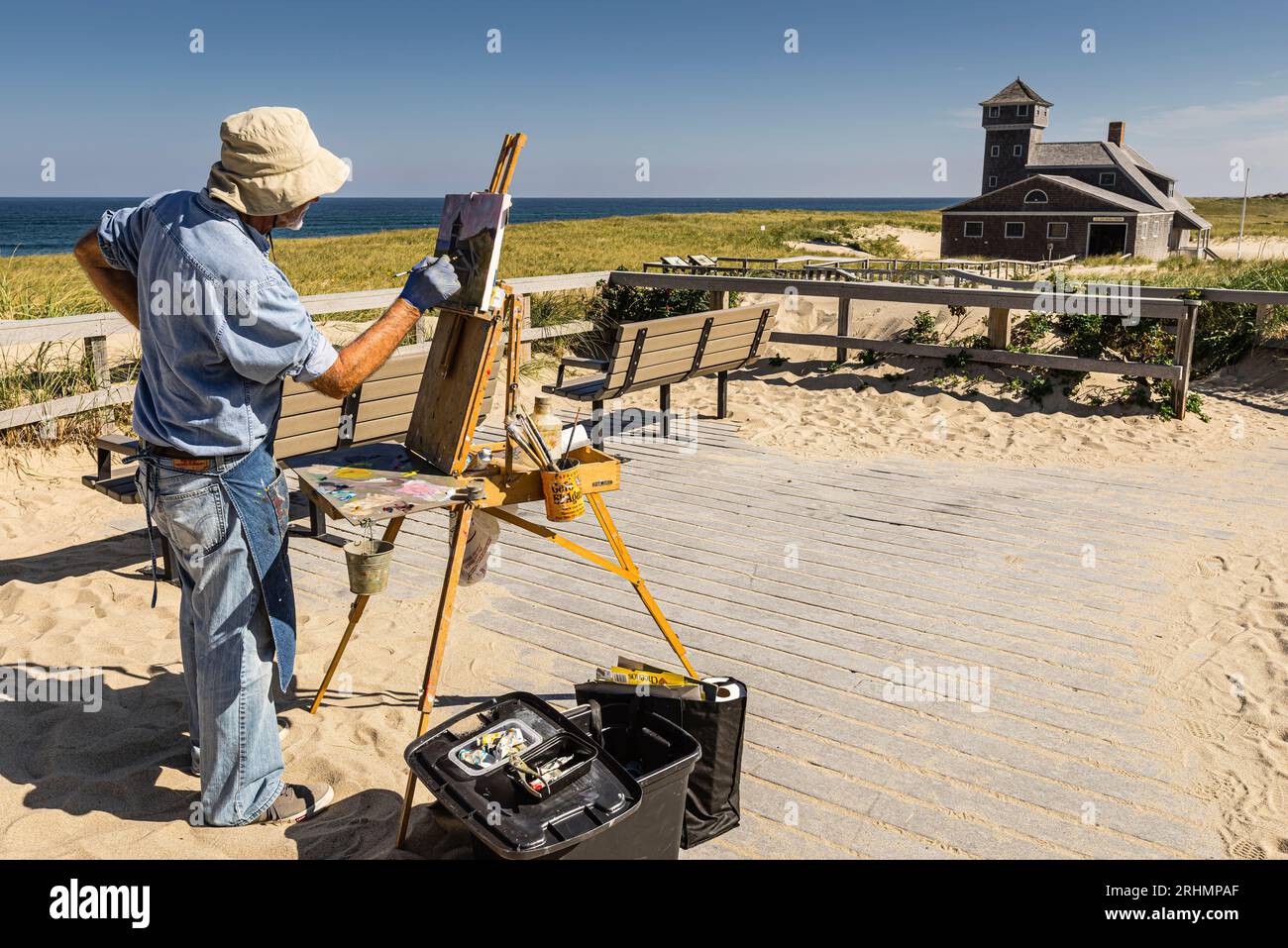 Artist Painting Cape Cod National Seashore Provincetown, Massachusetts