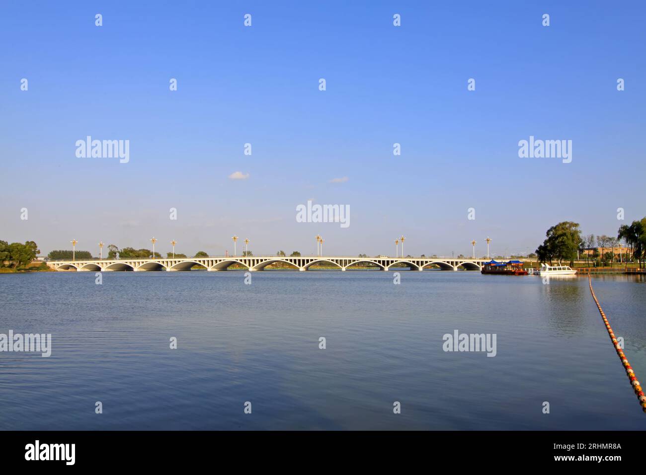 bridge across a river in china Stock Photo - Alamy