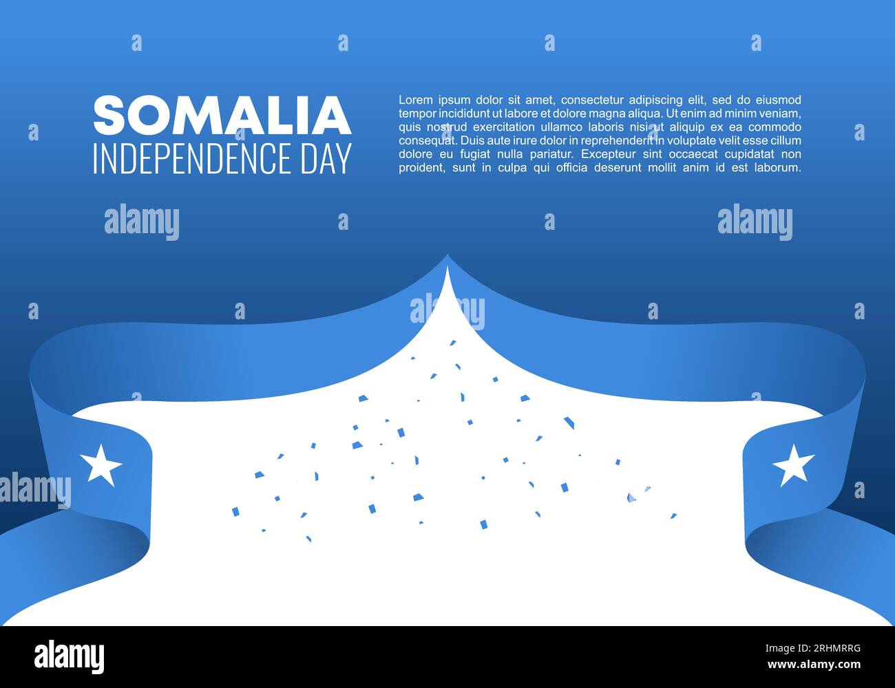 Somalia independence day background banner poster for national celebration on July 1 st. Stock Vector