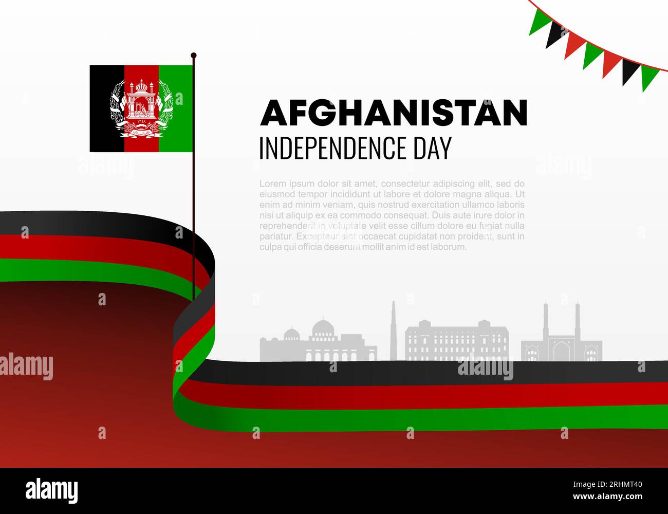 Afghanistan Independence day background banner poster for national