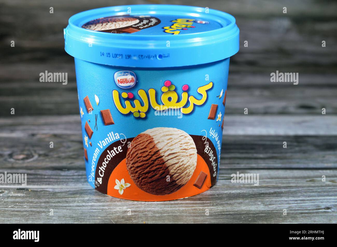 Cairo, Egypt, August 11 2023 Carnavalita IceCream Vanilla and