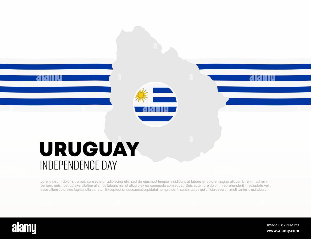 Uruguay independence day background banner poster for national