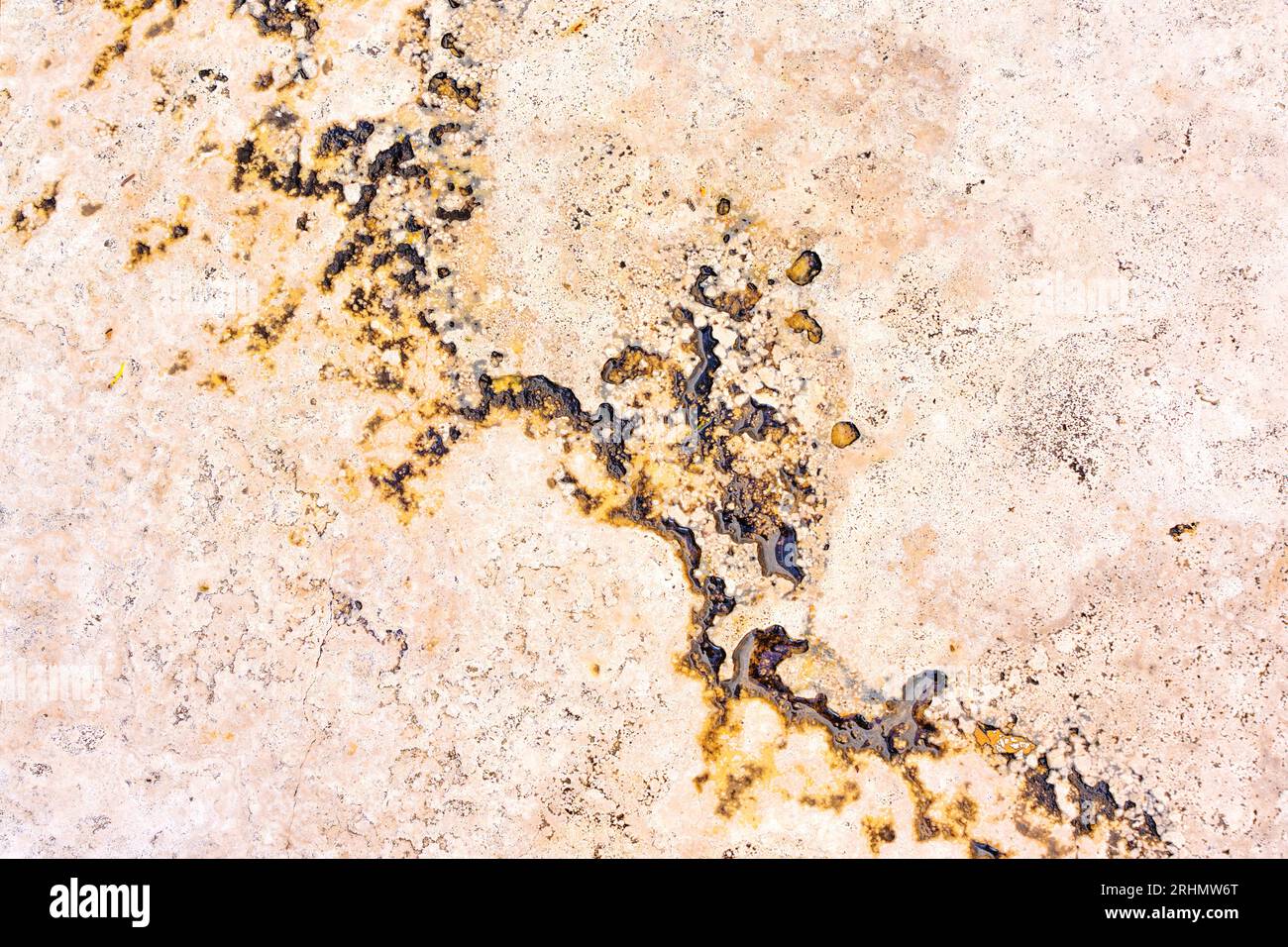 Abstract textured concrete flooring background with water Stock Photo