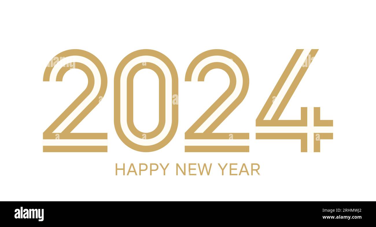 Happy New Year Clipart 2025 golden color Stock Vector Image & Art Alamy