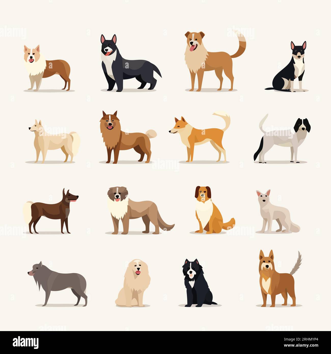 Diverse breeds Stock Vector Images - Alamy
