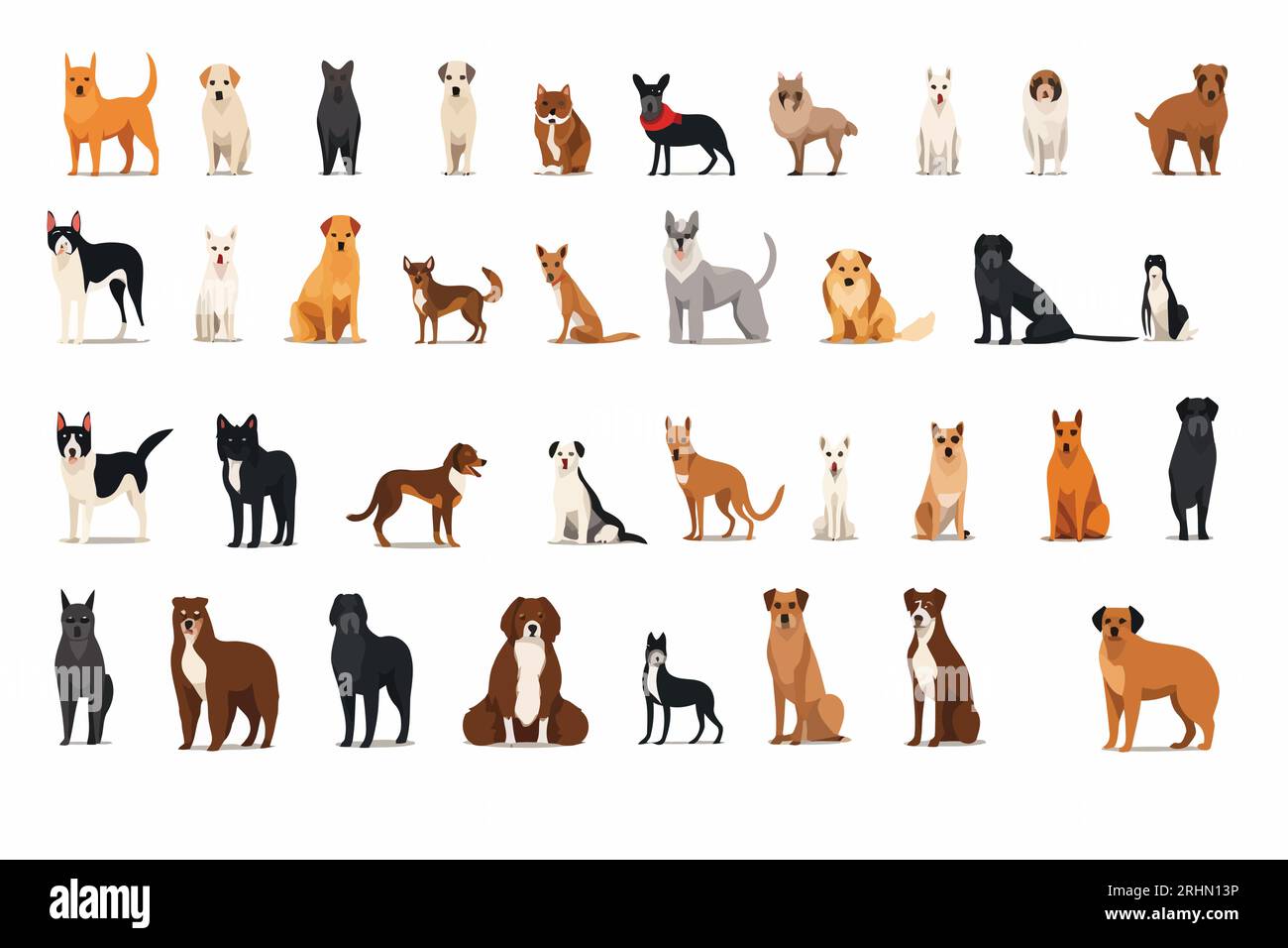 Diverse breeds Stock Vector Images - Alamy