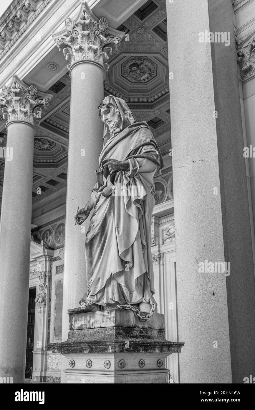 October 15, 2022 in Rome, Italy: The Basilica of Saint Paul Outside The Walls Stock Photo
