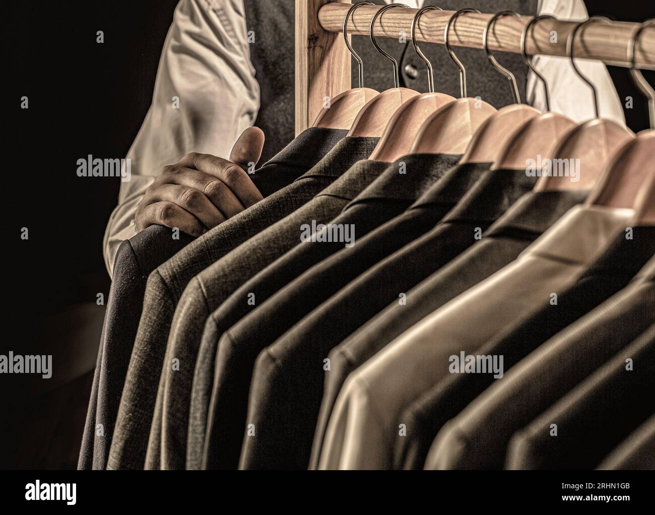 Expensive suits wardrobe hi-res stock photography and images - Alamy