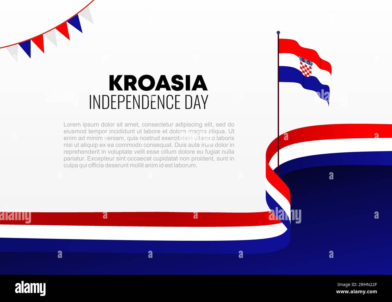 Croatia independence day background banner poster for national