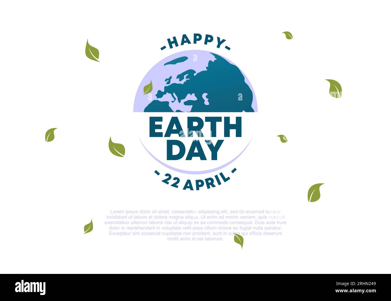 Happy earth day banner poster with blue globe celebration on april 22 ...