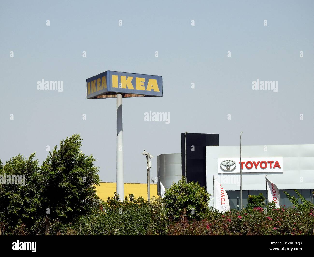 Cairo, Egypt, July 21 2023 IKEA and Toyota, IKEA is a Swedish Dutch