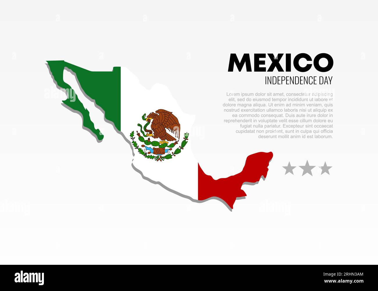 Mexico independence day background banner poster for national celebration on 16 and 17 september. Stock Vector