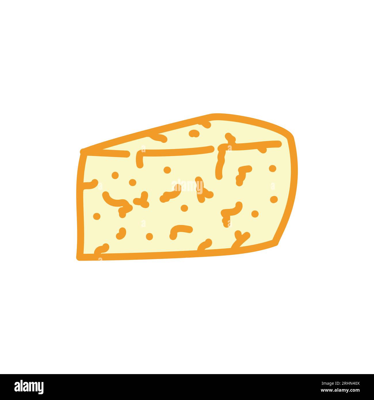 Cheese with mold Gorgonzola sign сolor line icon. Pictogram for web page. Stock Vector