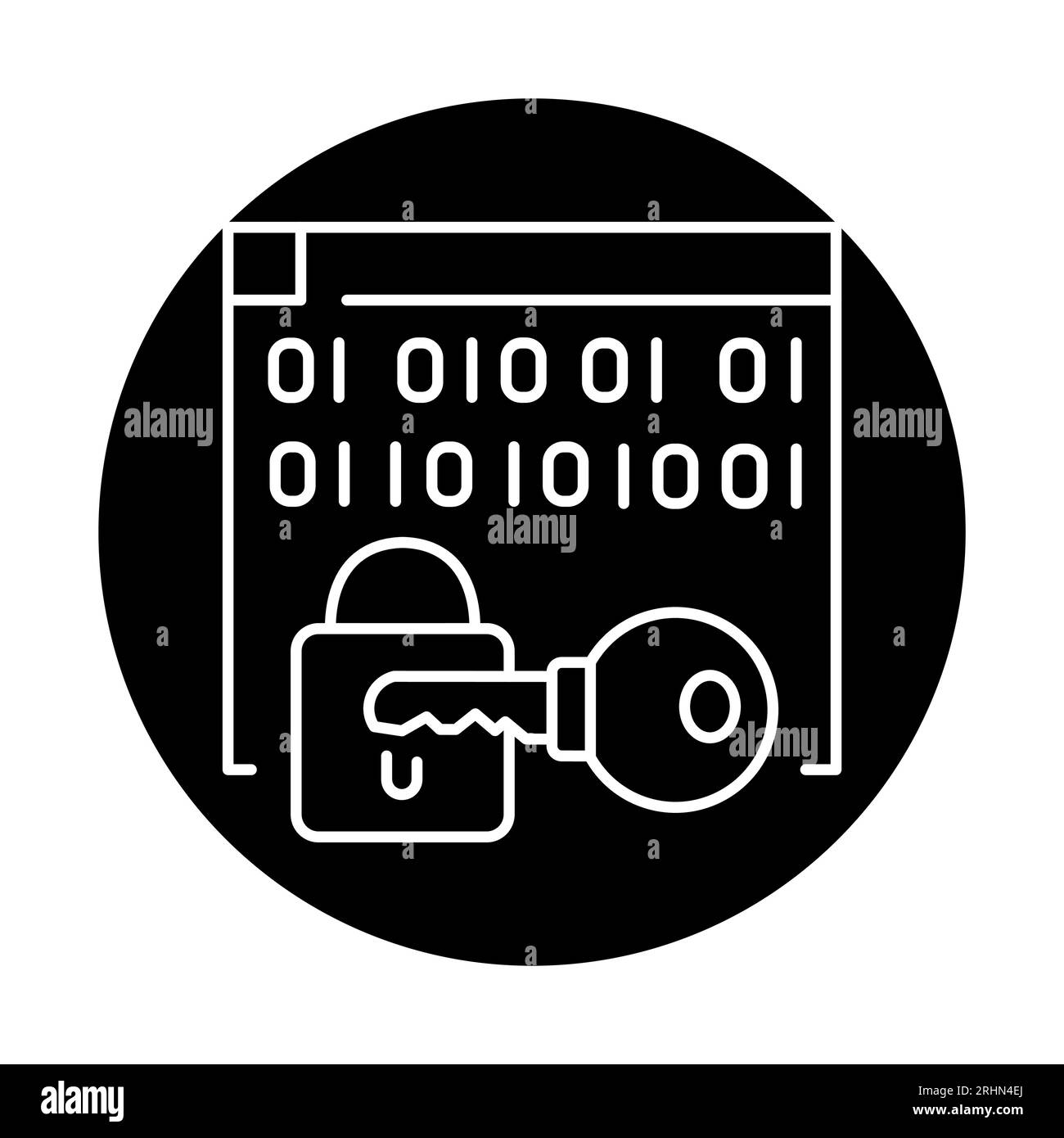 Encryption sign сolor line icon. Initial public offering. Pictogram for ...