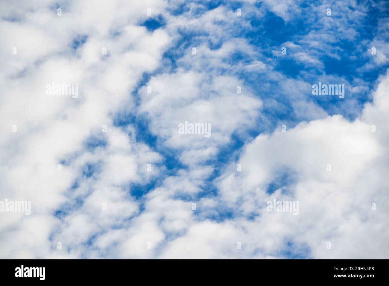 Cloudscape fluffy white cloud on blue sky in sunny day Stock Photo