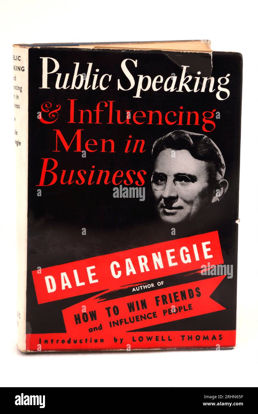 Hardback Book of Public Speaking and Influencing Men in Business by Dale Carnegie Stock Photo