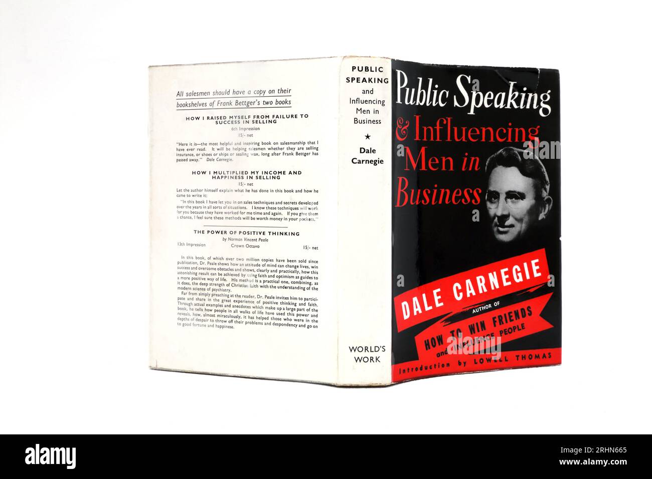 Hardback Book of Public Speaking and Influencing Men in Business by Dale Carnegie Stock Photo