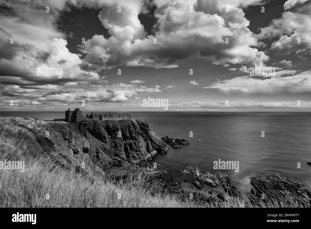 Dunnottar Castle is a ruined medieval fortress, Scotland Stock Photo