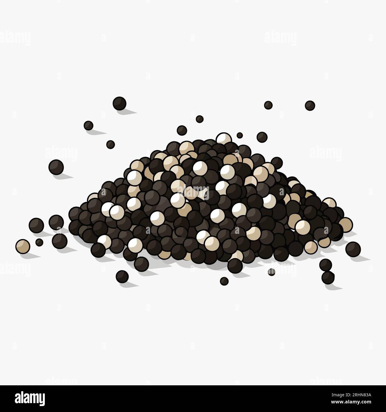 black pepper vector flat minimalistic isolated Stock Vector Image & Art