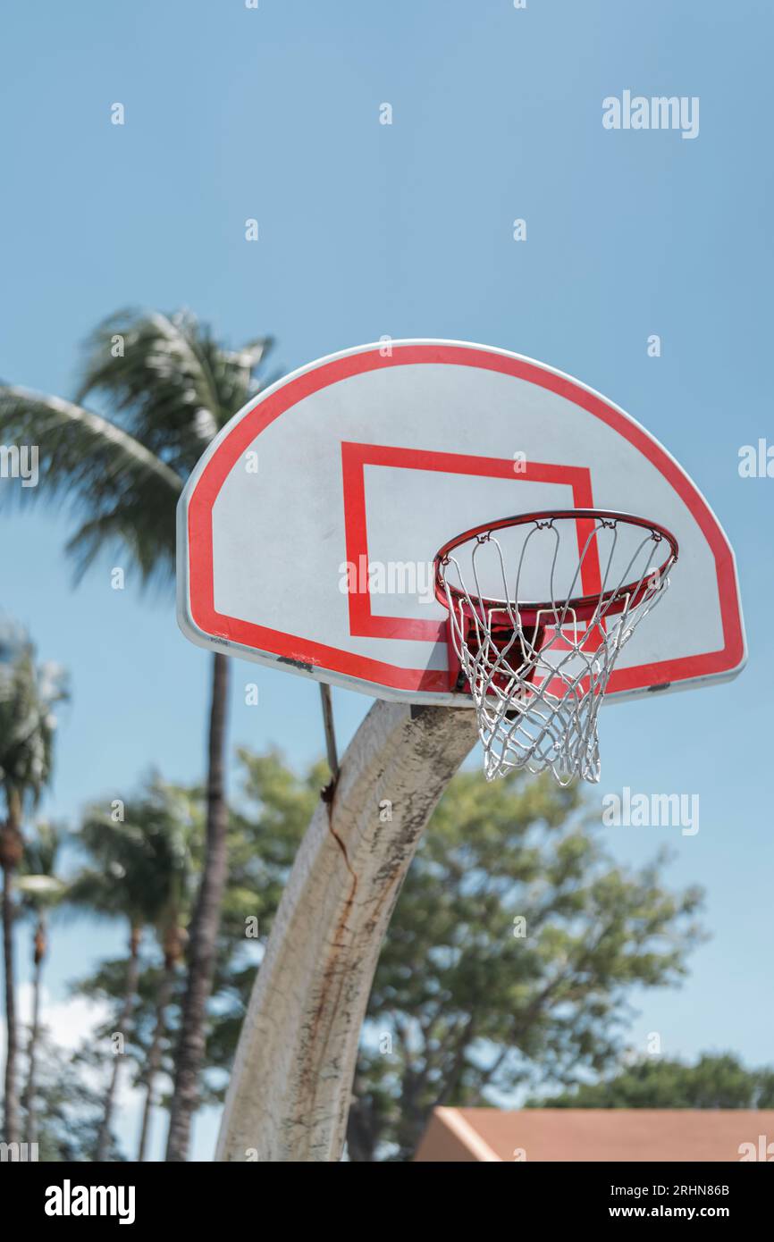 basketball hoop on a day Stock Photo