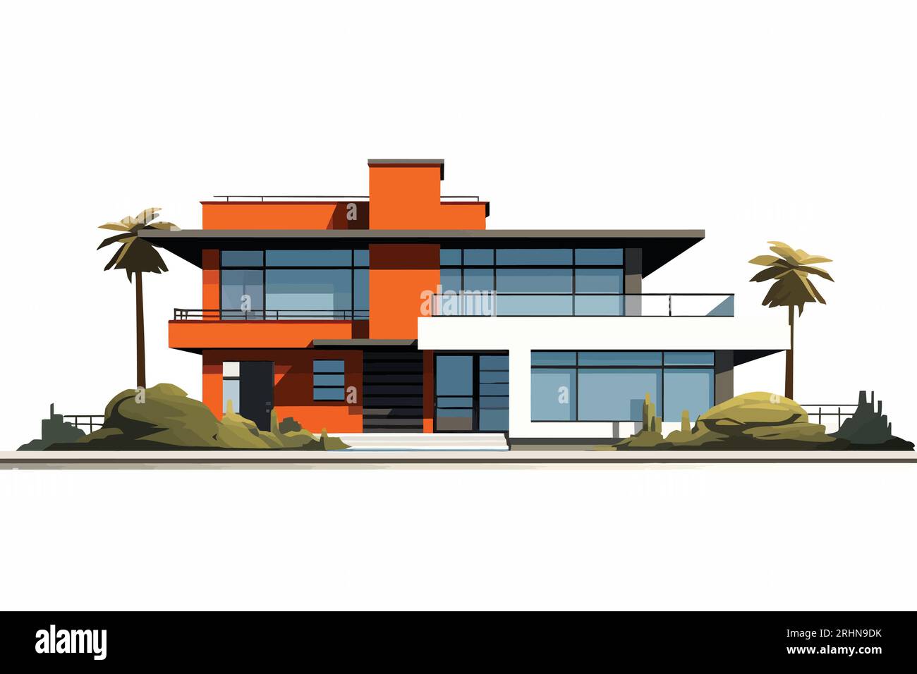 modern house vector flat minimalistic isolated Stock Vector Image & Art Alamy
