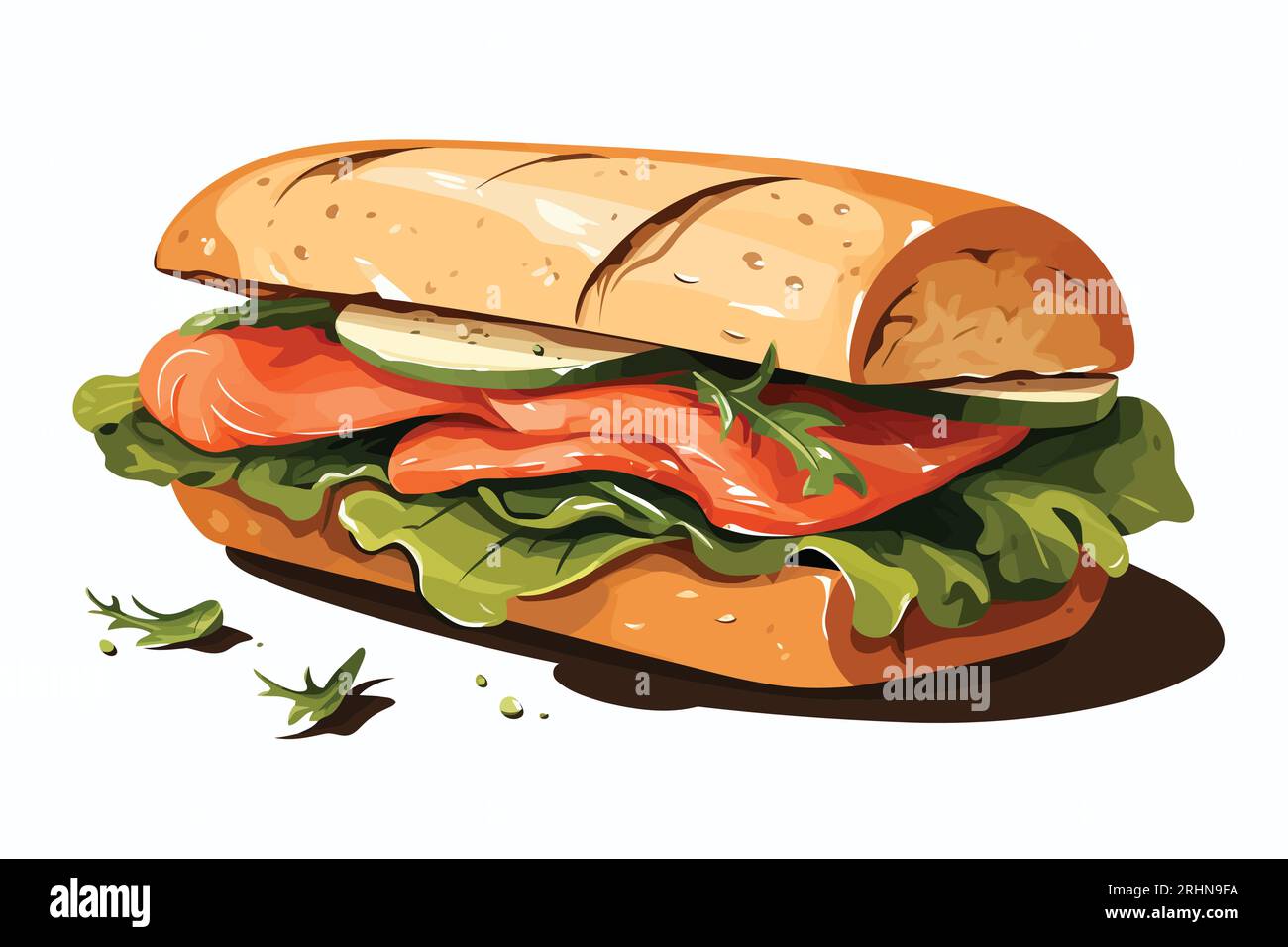 Healthy salmon sandwich Stock Vector Images - Alamy