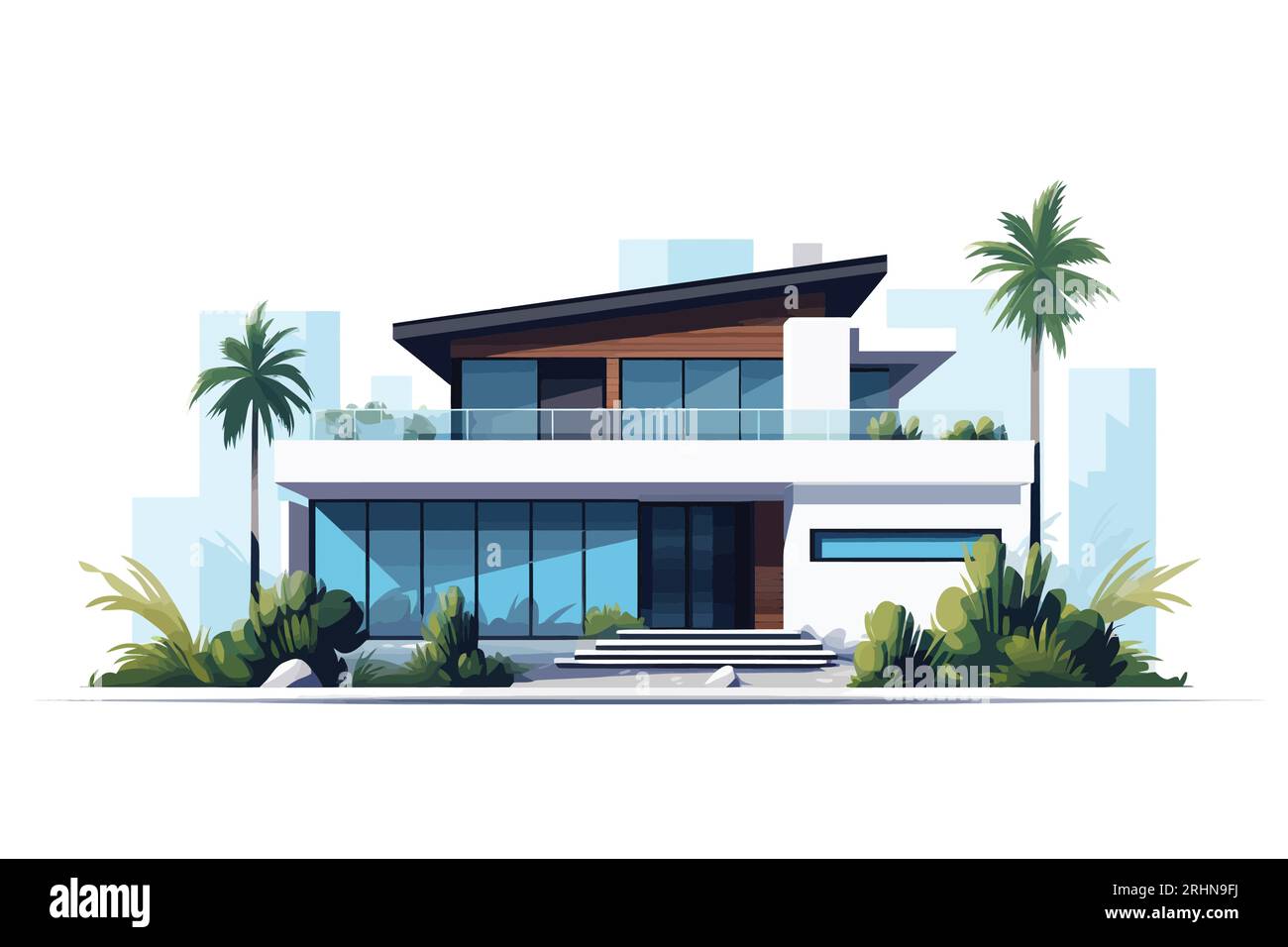 modern house vector flat minimalistic isolated Stock Vector Image & Art Alamy
