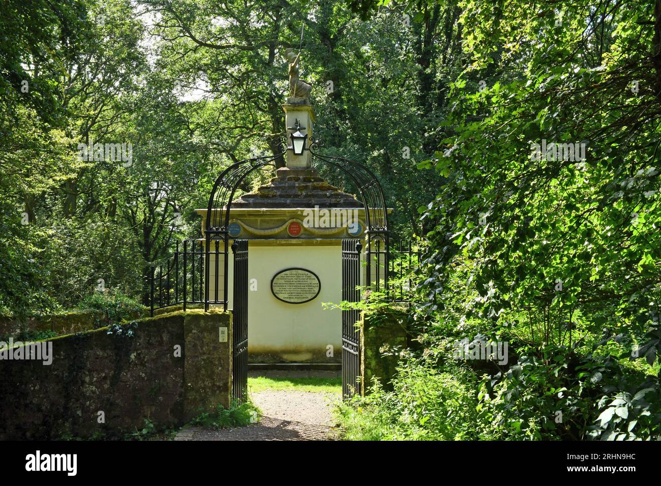 The Naval Temple at the Kymin above Monmouth, built as a gesture of remembrance to the heroues of the Royal Navy back into the 1800's. Stock Photo