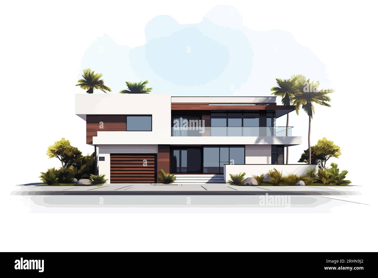 modern house vector flat minimalistic isolated Stock Vector Image & Art Alamy