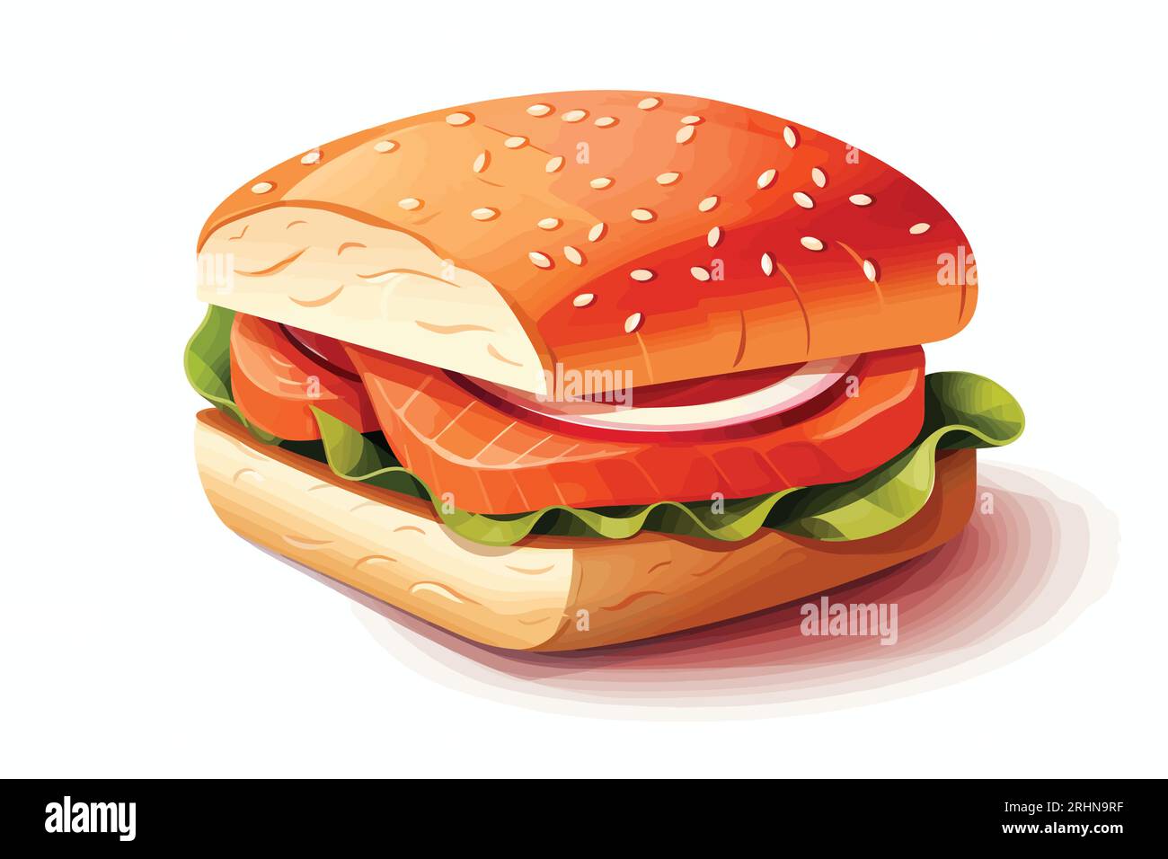 Healthy salmon sandwich Stock Vector Images - Alamy