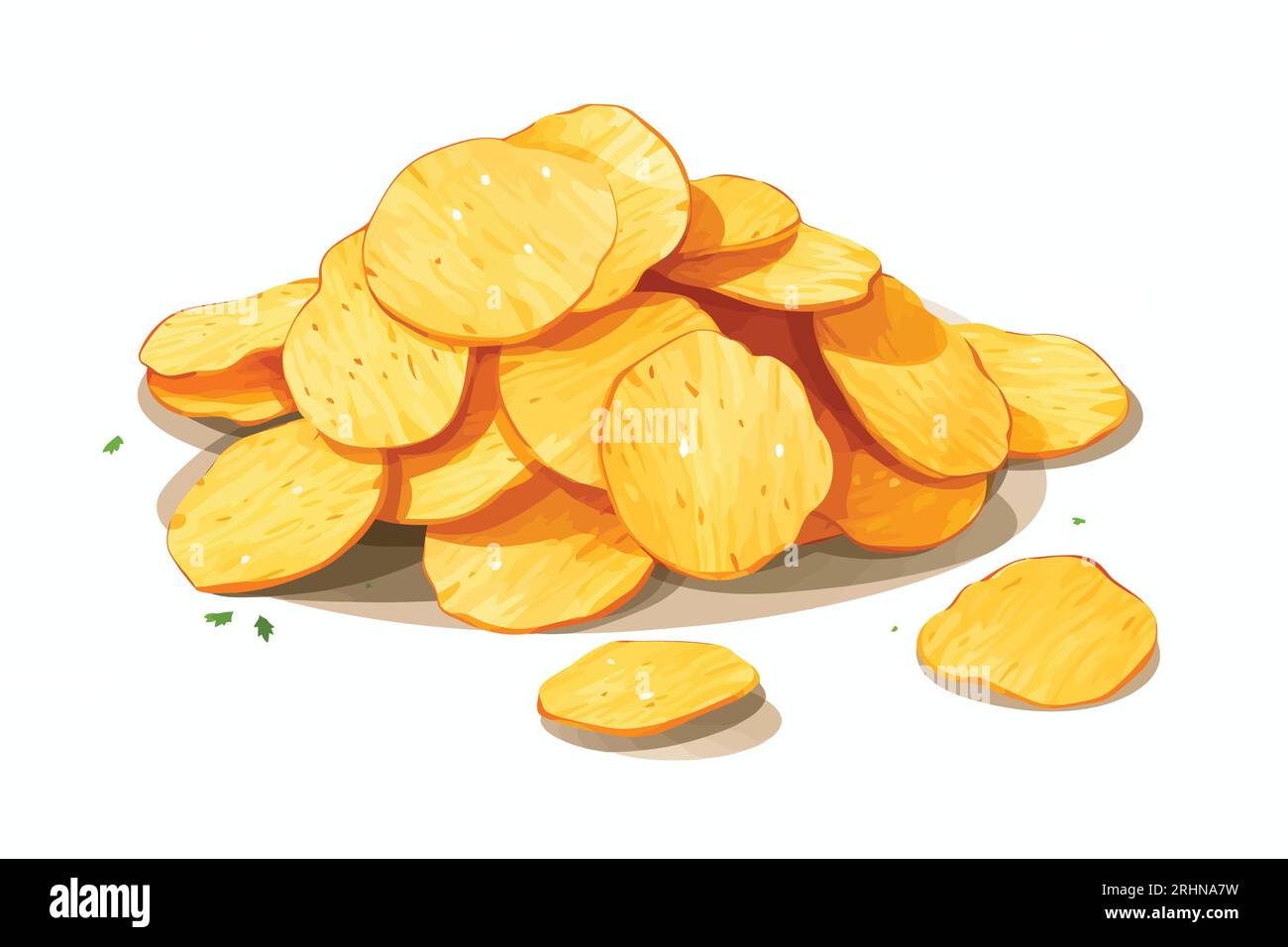 Pile of potato chips Stock Vector Images - Alamy