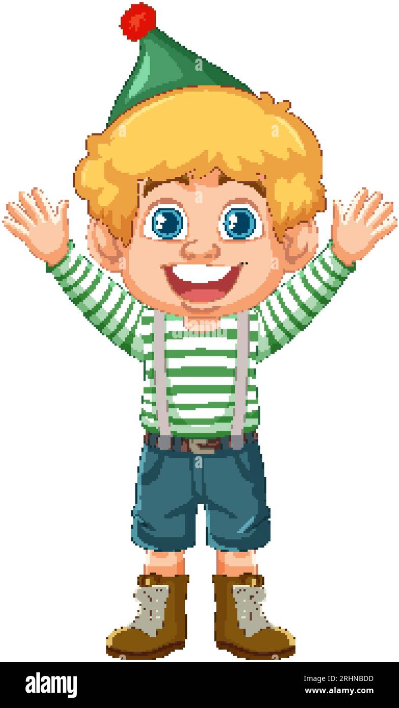Young boy wearing a hat Stock Vector Images - Alamy