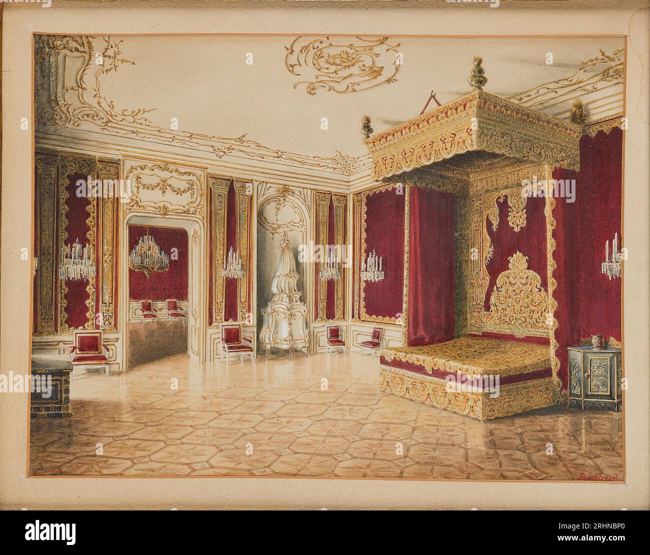 Sumptuous room ( quot Reiches Zimmer quot ) of the Imperial Palace in Vienna with Sumptuous room ( quot Reiches Zimmer quot ) of the Imperial Palace in Vienna with