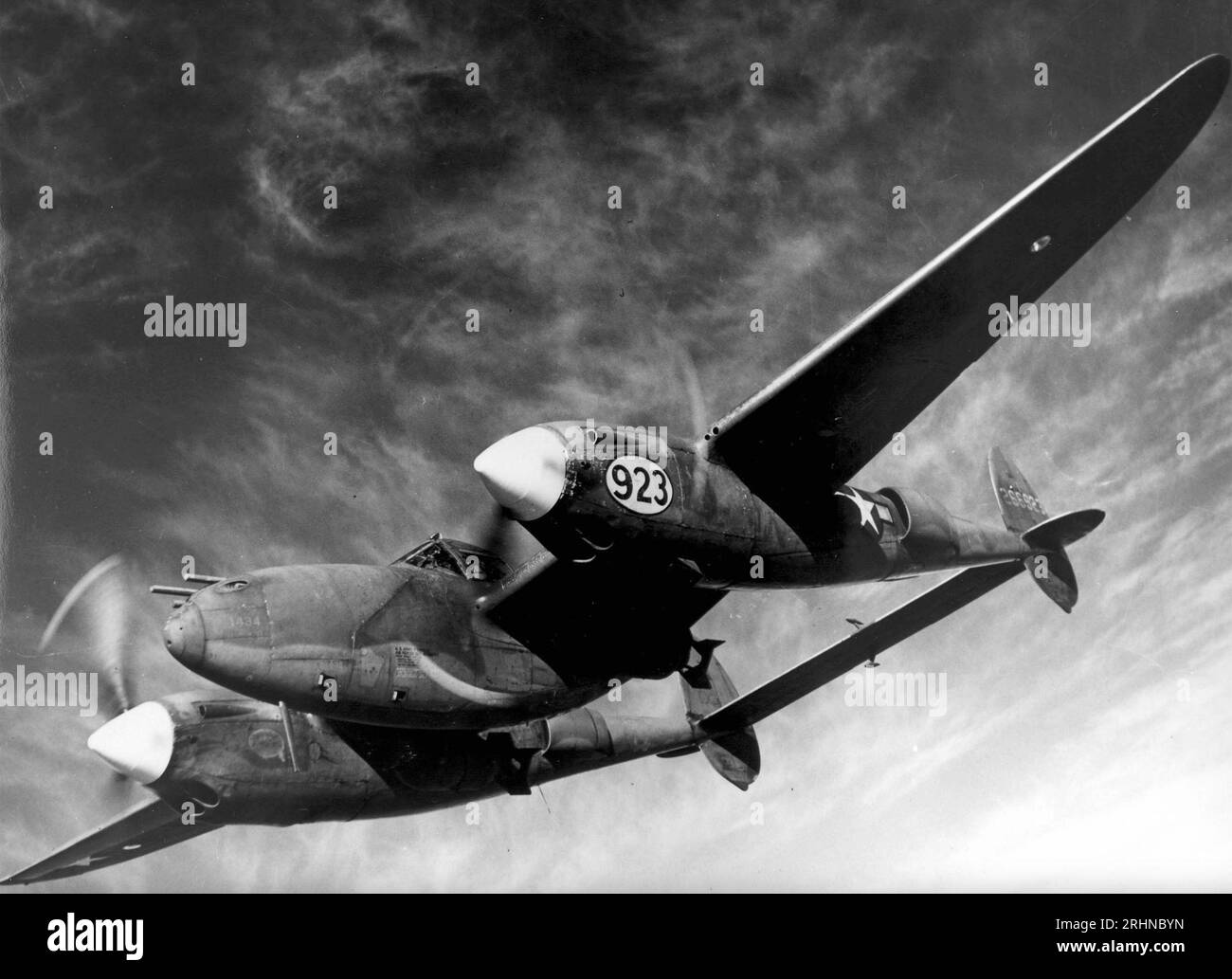 LOCKHEAD P-38 LIGHTNING fighter/bomber about 1944 Stock Photo