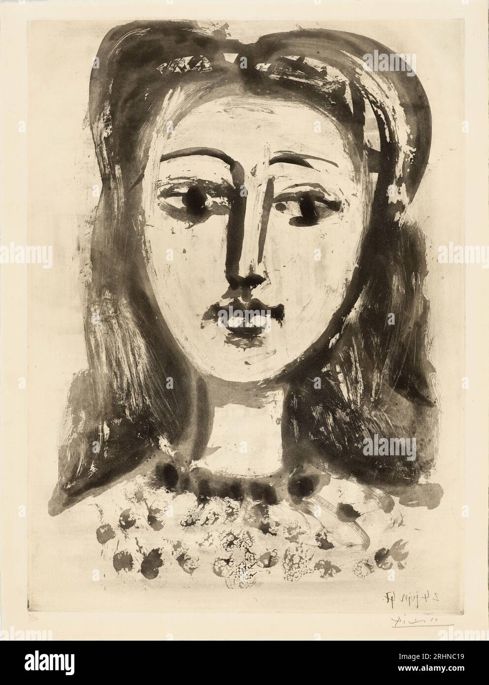 Portrait de Françoise aux Cheveux flous. Museum: PRIVATE COLLECTION. Author: PABLO PICASSO. Stock Photo