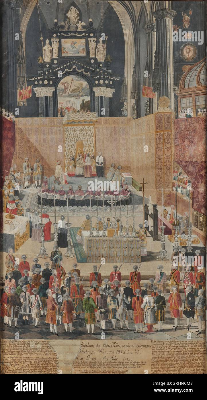 Pope Pius VI celebrates the Easter Holy Mass in St. Stephen's Cathedral