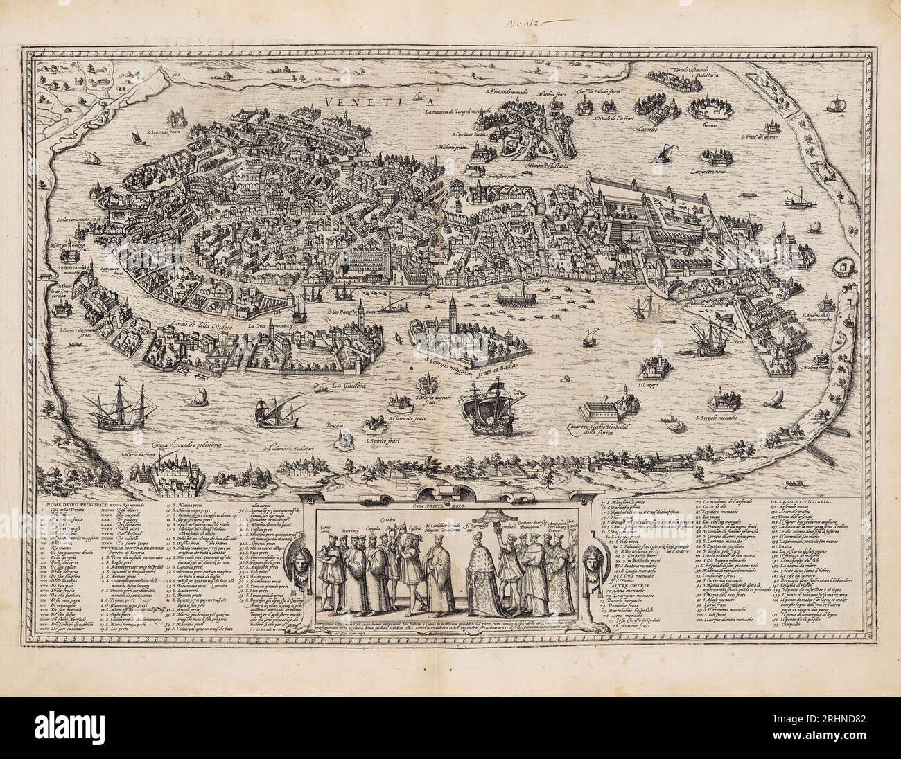 George Braun Venice. From Civitates orbis terrarum. Museum: PRIVATE COLLECTION ...