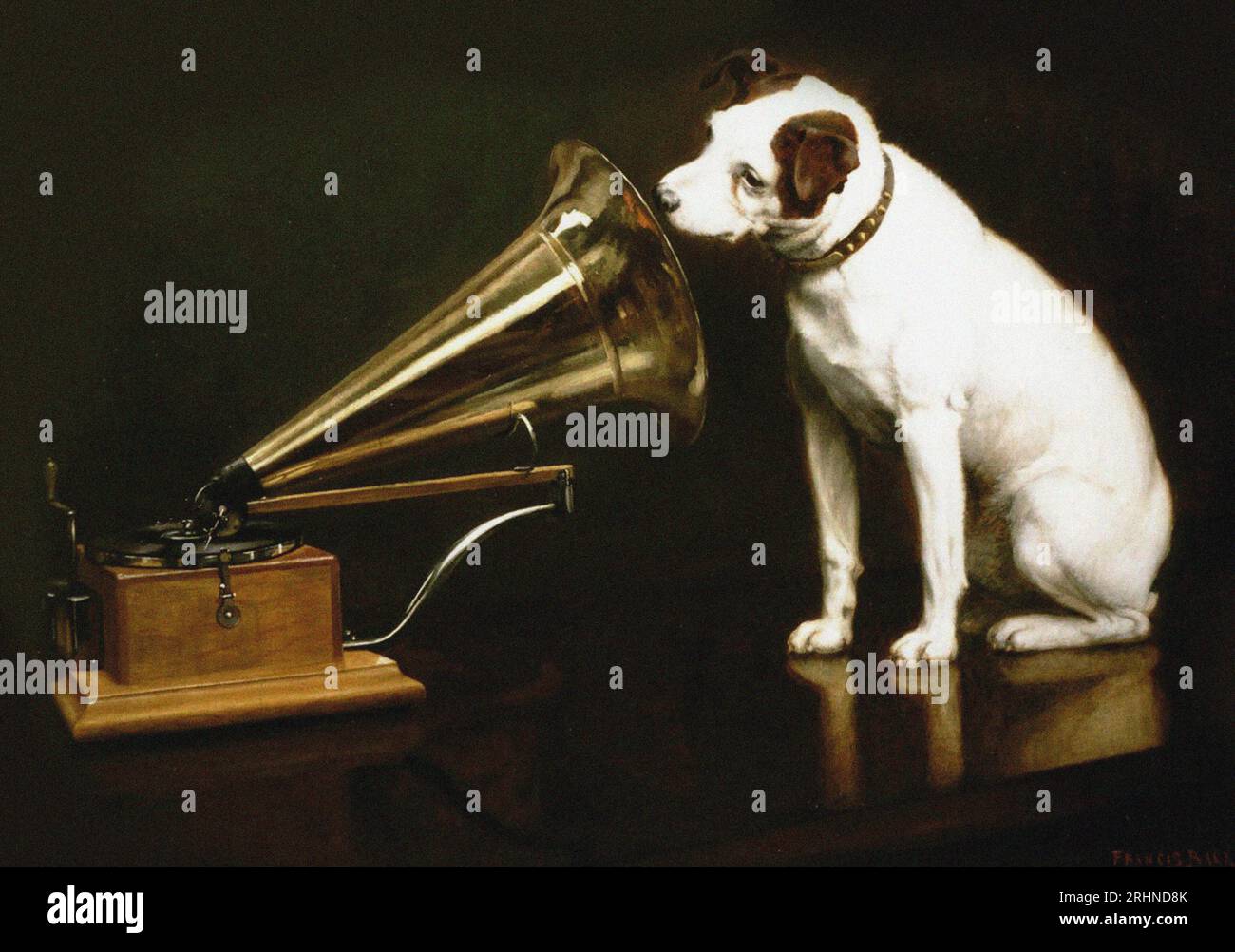 His Master's Voice. Museum: PRIVATE COLLECTION. Author: Francis Barraud. Stock Photo