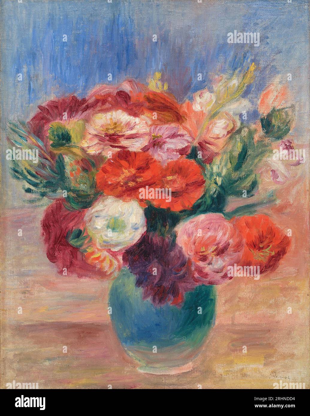 Bouquet of flowers in earthen pitcher. Museum PRIVATE COLLECTION