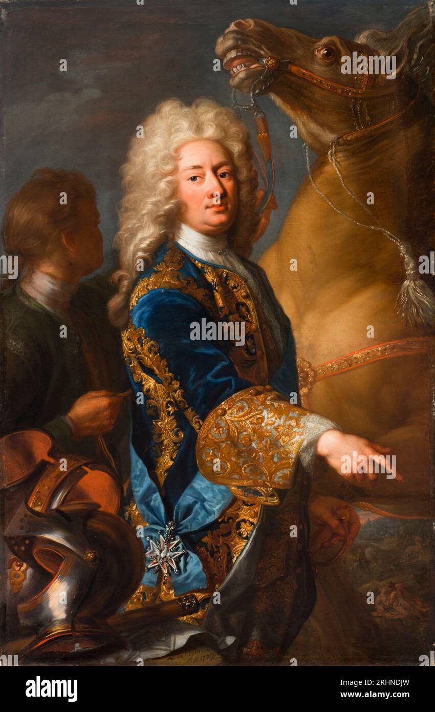 Portrait of William VIII, Landgrave of Hesse-Kassel (1682-1760). Museum: Royal Castle, Warsaw. Author: Quiter, Hermann Hendrik, the Younger. Stock Photo
