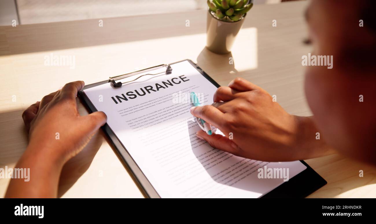 Insurance policy document hi-res stock photography and images - Alamy
