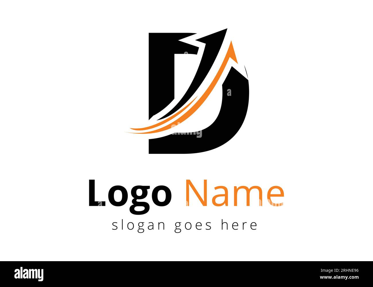 D arrow letter logo Stock Vector Images - Alamy