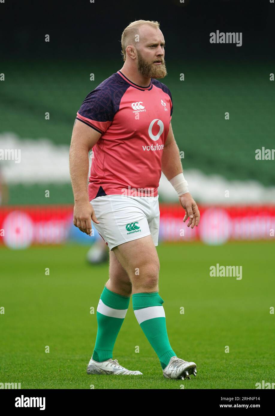 Ireland's Jeremy Loughman during the Captain's Run at the Aviva Stadium