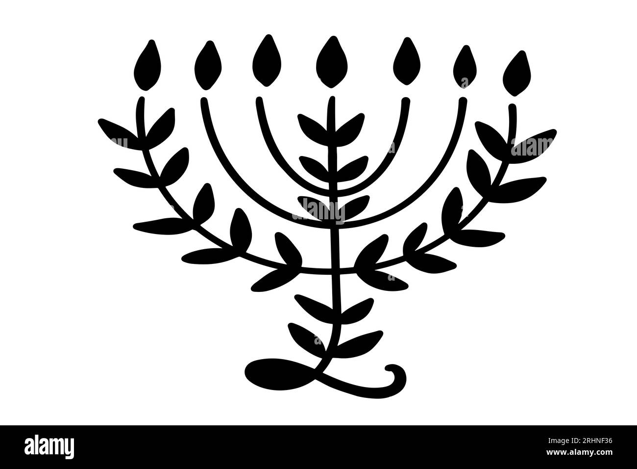 Menorah Hanukkah Shape Illustration Logo Icon Art Stock Vector Image