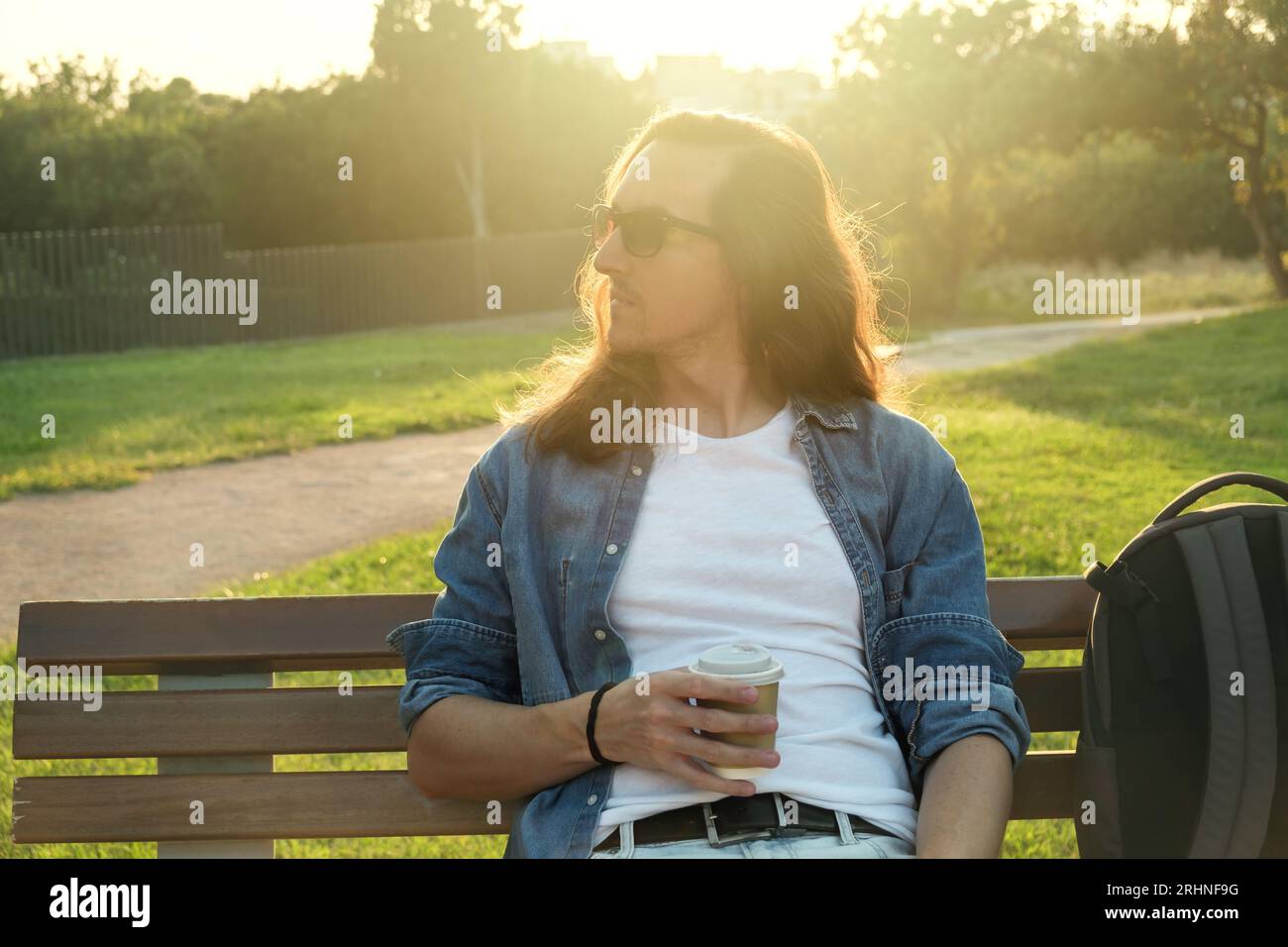 Man relaxing in outdoor hi-res stock photography and images - Alamy
