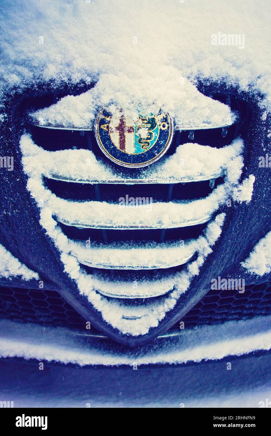 Alfa Romeo in Winter Stock Photo - Alamy