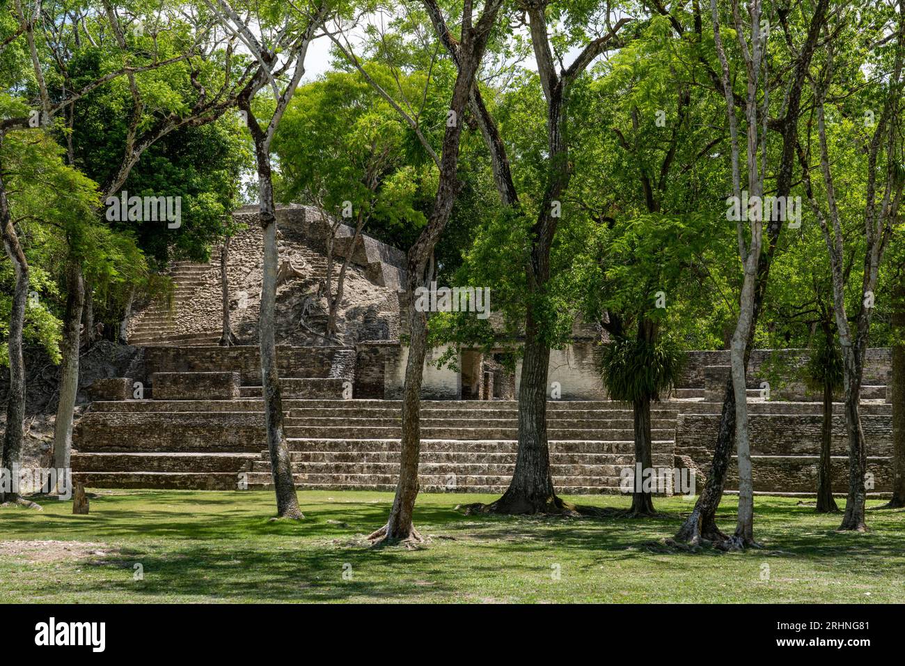 Structure A2 Facing Plaza B Pyramid Or Structure A1 In The Mayan structure-a2-facing-plaza-b-pyramid-or-structure-a1-in-the-mayan